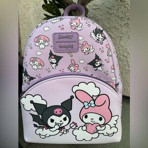 Kuromi & My Melody Angel & Devil Loungefly NWT